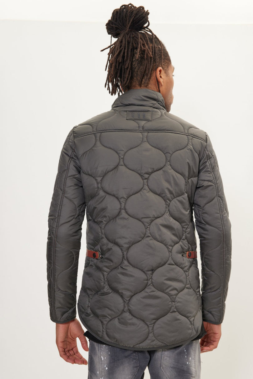 Men's Light Padded Puffer Jacket - Anthracite | Ron Tomson