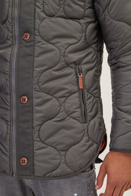 Men's Light Padded Puffer Jacket - Anthracite | Ron Tomson