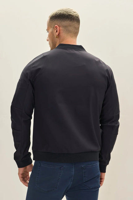 Men's Classic Lightweight Bomber Jacket - Navy | Ron Tomson