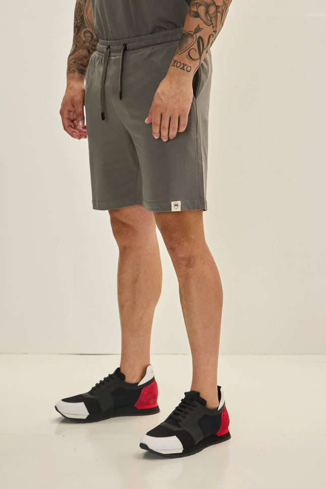 Men's Lightweight Cotton Shorts - Anthracite | Ron Tomson