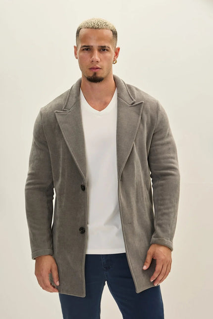 Men's Relaxed Corduroy Chore Coat - Grey | Ron Tomson