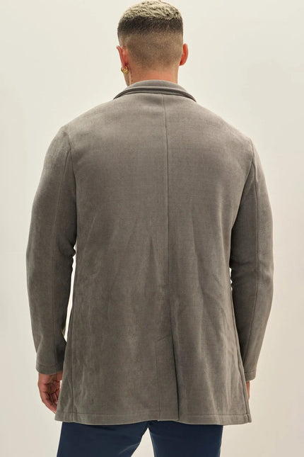 Men's Relaxed Corduroy Chore Coat - Grey | Ron Tomson
