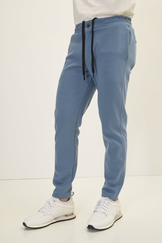 Men's Drawstring Jogger Pants - Blue | Ron Tomson