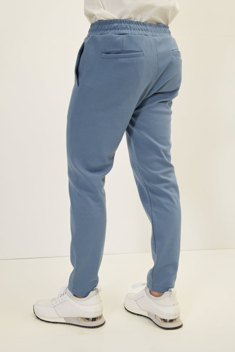 Men's Drawstring Jogger Pants - Blue | Ron Tomson
