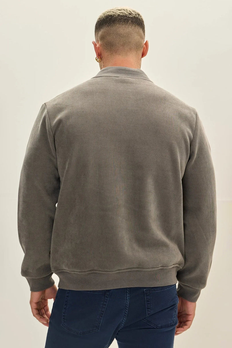 Men's Lined Bomber Jacket - Grey | Ron Tomson
