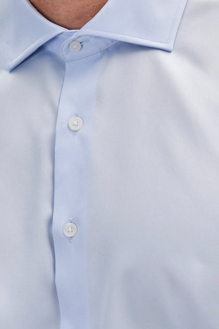 Men's Spread Collar Dress Shirt - Blue | Ron Tomson