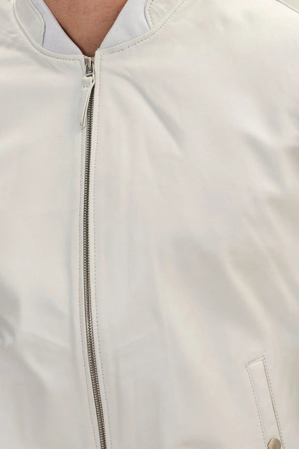 Nappa Lambskin Bomber Jacket - White