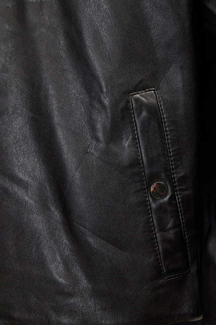 Men's Nappa Lambskin Bomber Jacket - Black | Ron Tomson
