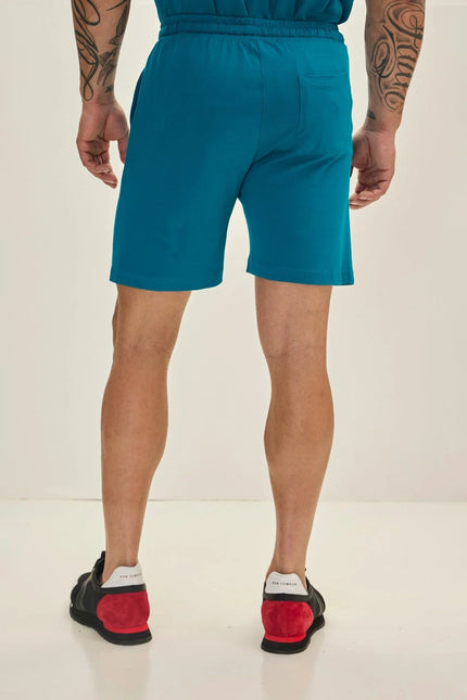 Men's Lightweight Cotton Shorts - Enamel Blue | Ron Tomson