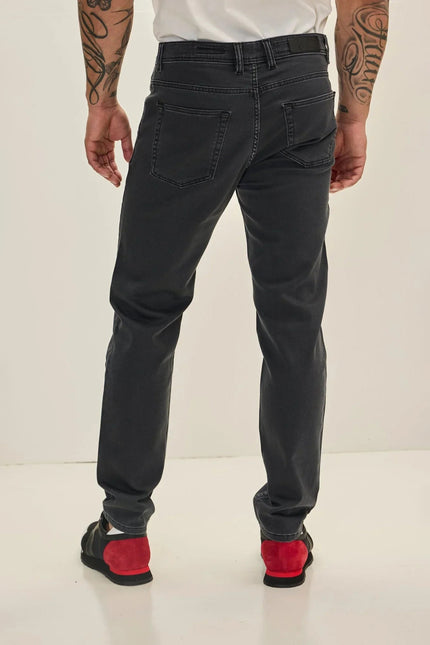 Men's Slim 5-Pocket Denim Pants - Anthracite | Ron Tomson
