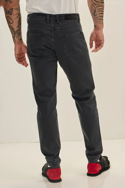Men's Slim 5-Pocket Denim Pants - Anthracite | Ron Tomson