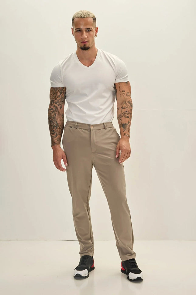 Men's Wrinkle-Free Tapered Travel Pants - Vizon | Ron Tomson