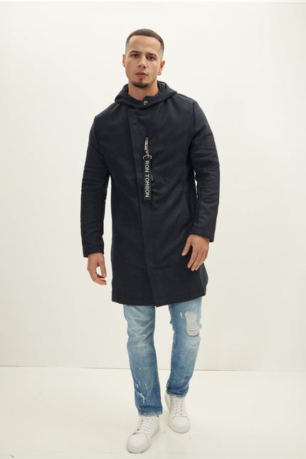 Men's Wool Full-Zip Parka - Navy | Ron Tomson