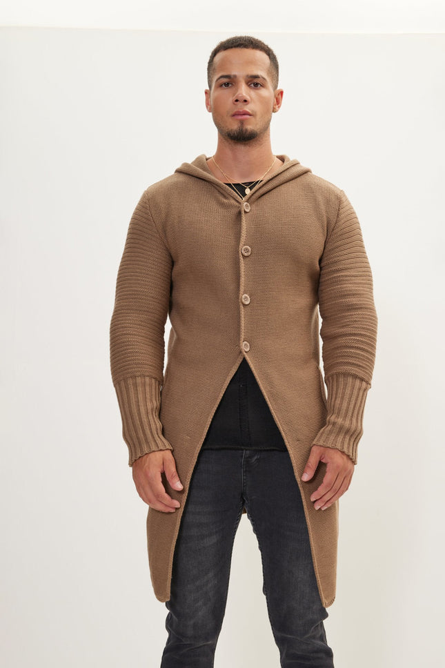 Men's Long Ribbed Cardigan - Vizon | Ron Tomson
