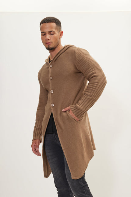 Men's Long Ribbed Cardigan - Vizon | Ron Tomson