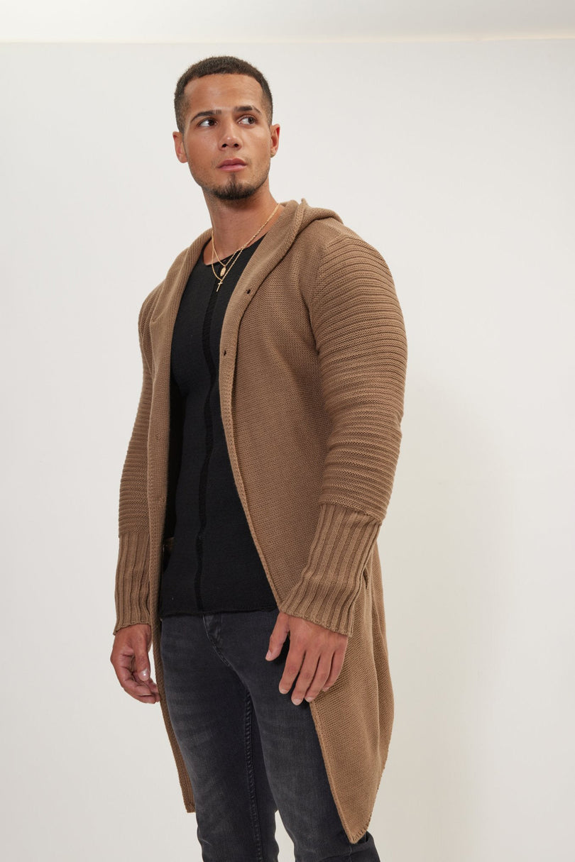 Men's Long Ribbed Cardigan - Vizon | Ron Tomson