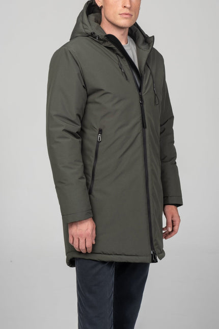 Men's Hooded Winter Parka - Khaki | Ron Tomson