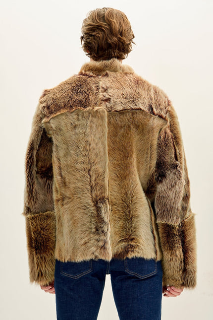 Men's Reversible Toscana Shearling Leather Jacket - Coffee | Ron Tomson