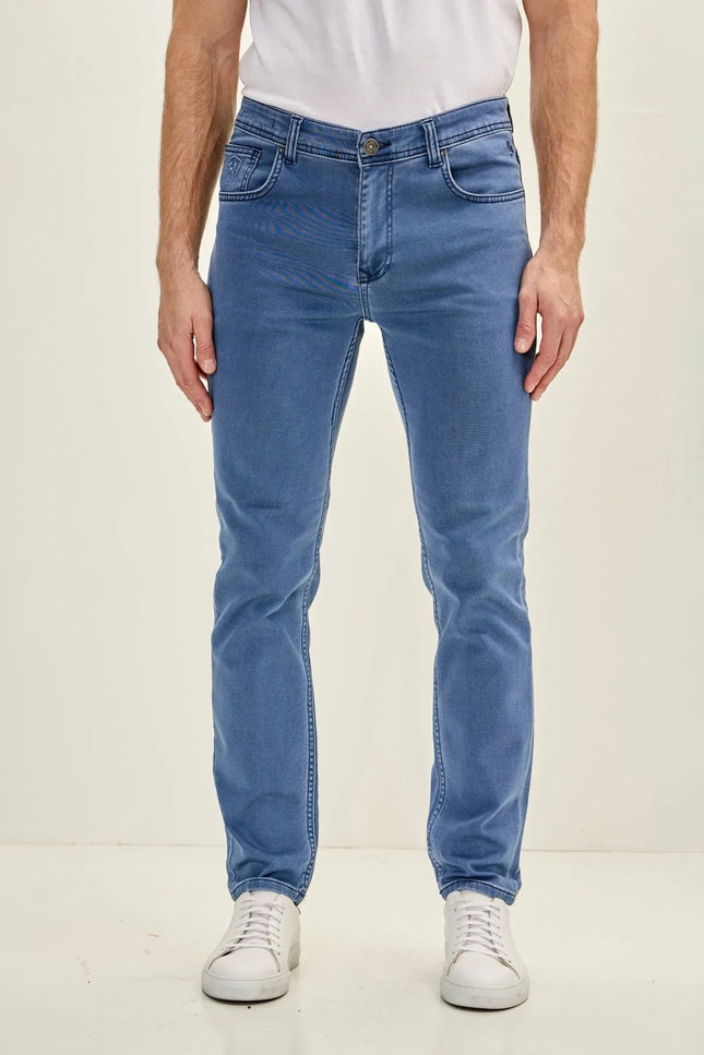 Slim Five-Pocket Denim Pants - Indigo