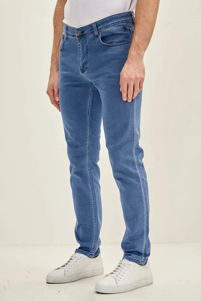 Slim Five-Pocket Denim Pants - Indigo