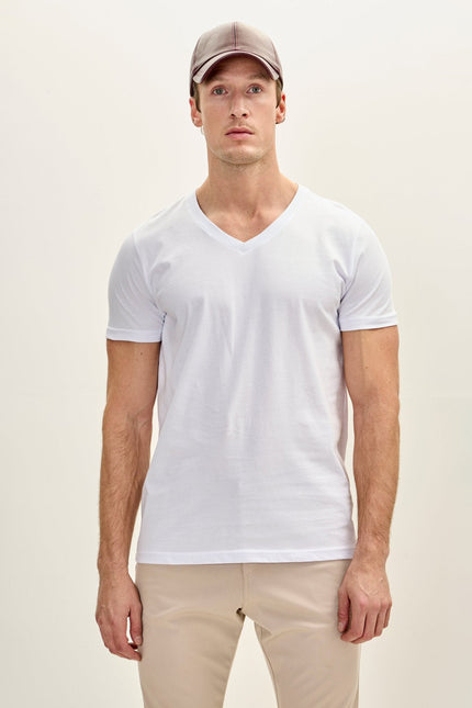 Men's Cotton T-Shirt - White | Ron Tomson