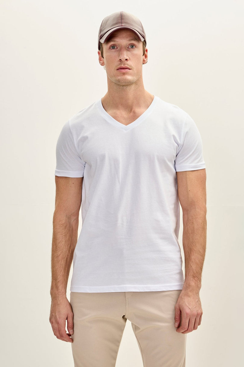Men's Cotton T-Shirt - White | Ron Tomson