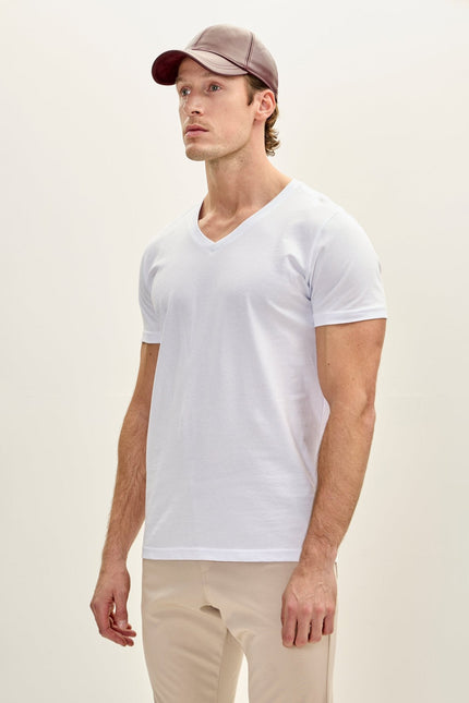 Men's Cotton T-Shirt - White | Ron Tomson