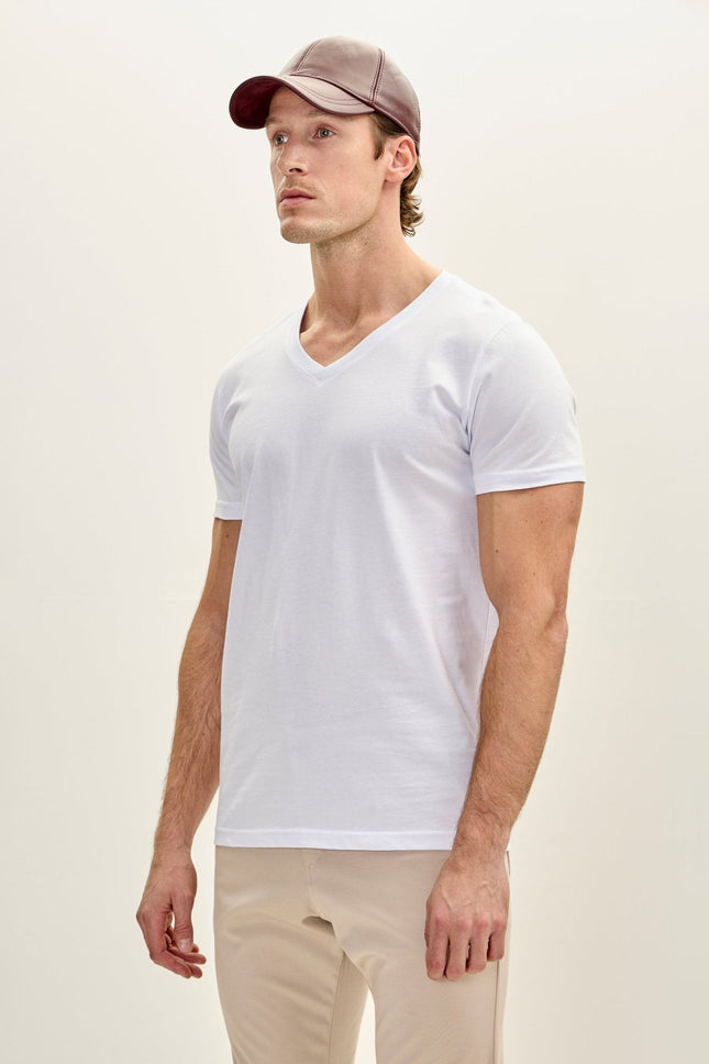 Men's Cotton T-Shirt - White | Ron Tomson