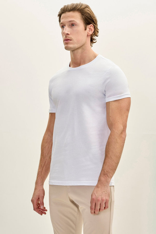 Cotton Crew-Neck Tee - White