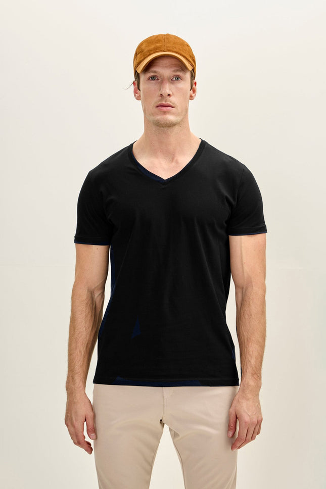 Men's Cotton T-Shirt - Black | Ron Tomson