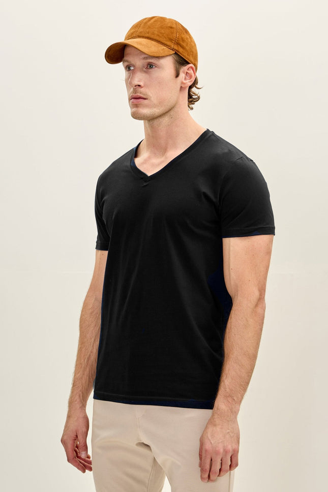 Men's Cotton T-Shirt - Black | Ron Tomson