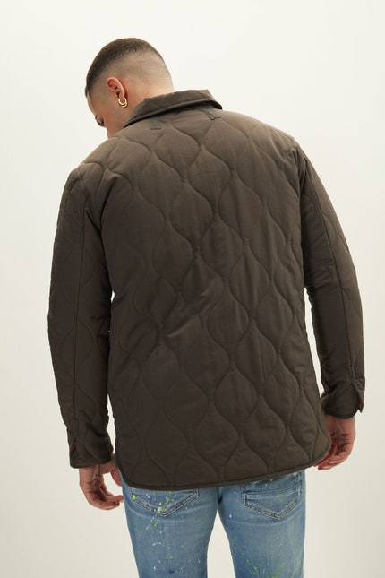 Men's Quilted Field Jacket - Olive | Ron Tomson