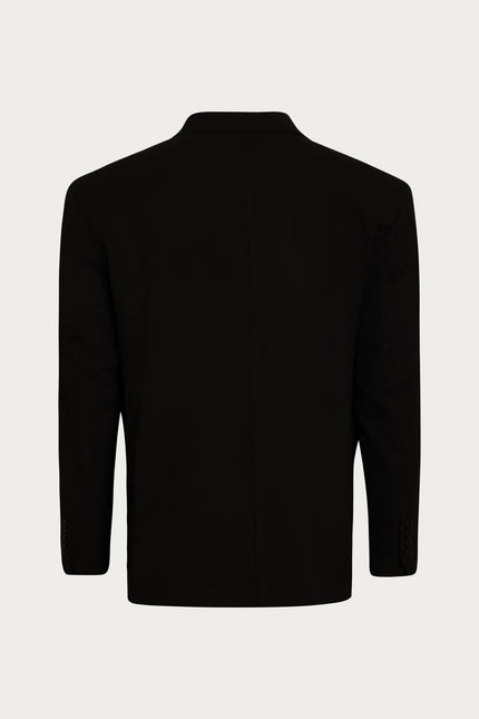 Men's Oversized Double-Breasted Blazer - Black | Ron Tomson