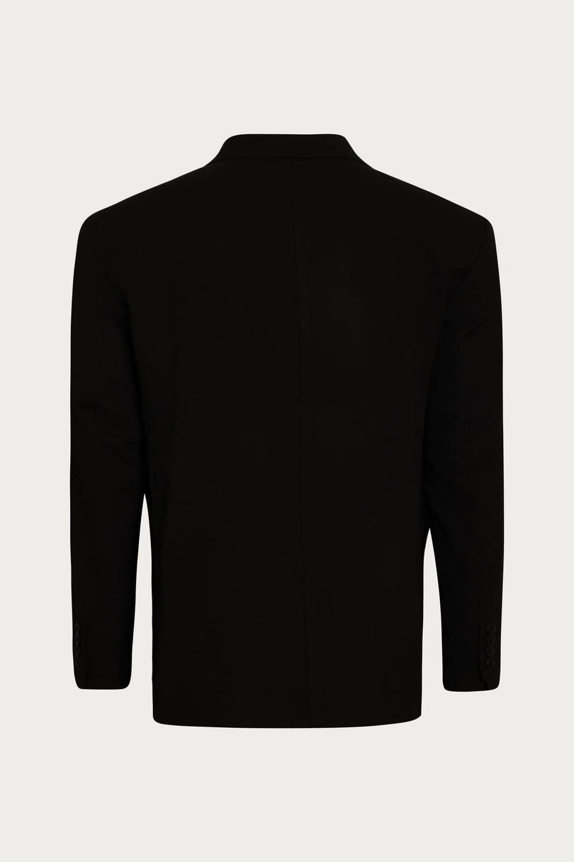 Men's Oversized Double-Breasted Blazer - Black | Ron Tomson