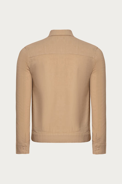 Men's Linen Blend Shirt Jacket - Vizon | Ron Tomson