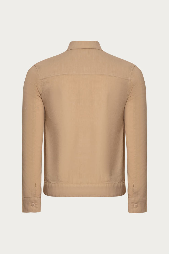 Men's Linen Blend Shirt Jacket - Vizon | Ron Tomson