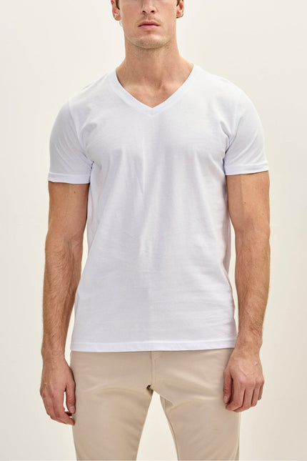 Men's Cotton T-Shirt - White | Ron Tomson