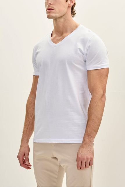 Men's Cotton T-Shirt - White | Ron Tomson