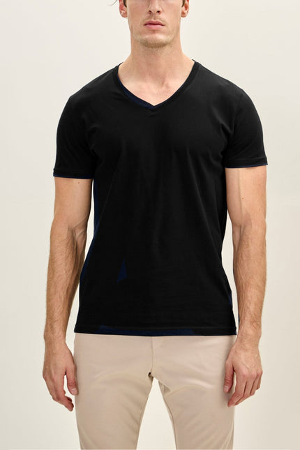 Men's Cotton T-Shirt - Black | Ron Tomson