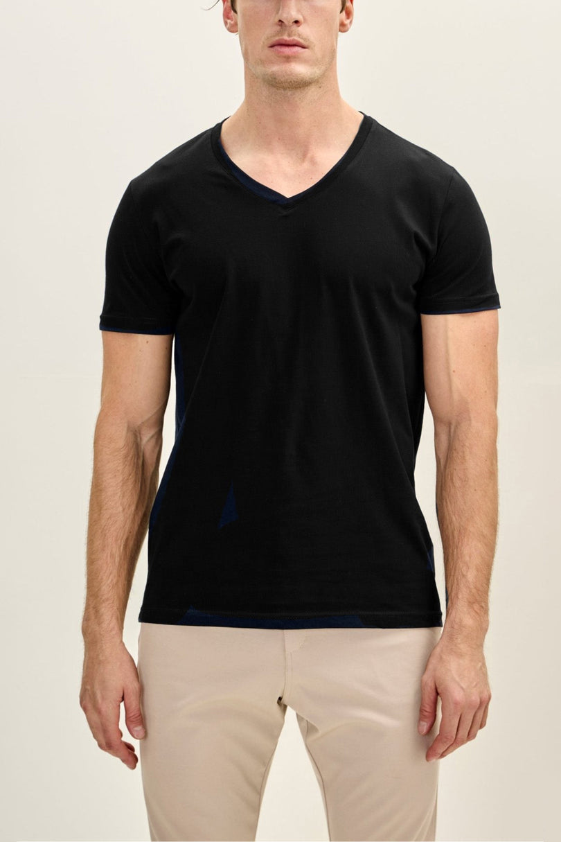 Men's Cotton T-Shirt - Black | Ron Tomson