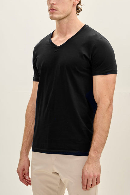 Men's Cotton T-Shirt - Black | Ron Tomson