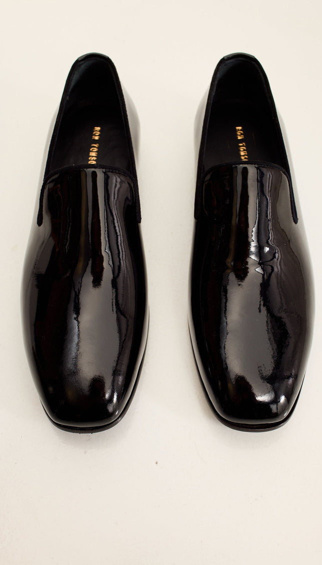 Patent Leather Formal Loafer - Black
