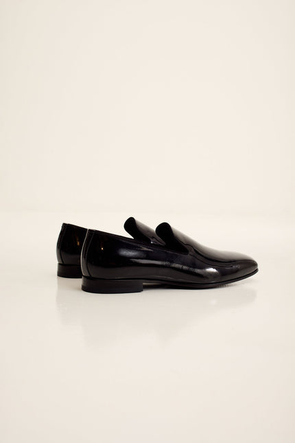 Men's Patent Leather Formal Loafer - Black | Ron Tomson