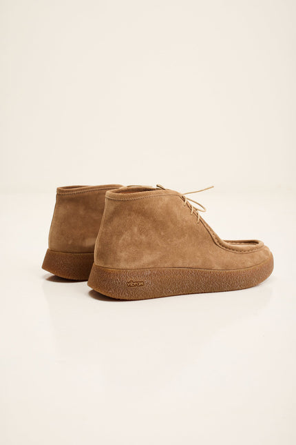 Men's Vibram Sole Suede Desert Boots - Camel Taupe | Ron Tomson