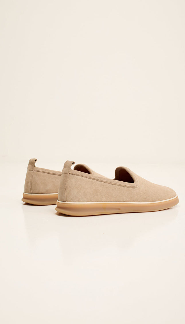Lambskin Suede Yemeni Loafers - Beige