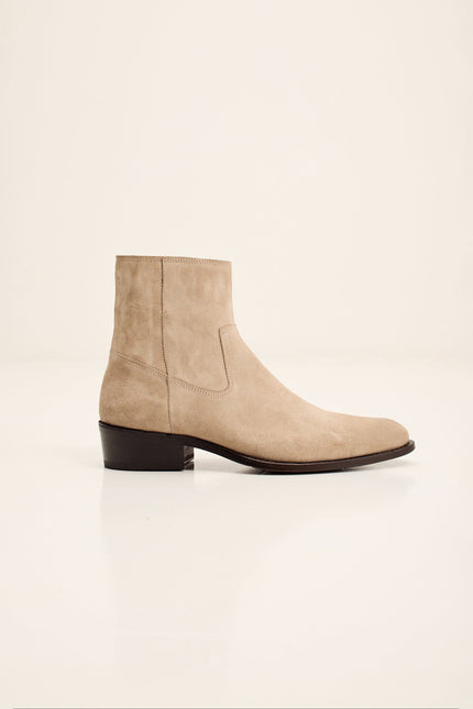 Men's Nubuck Leather Chelsea Boots - Sand | Ron Tomson