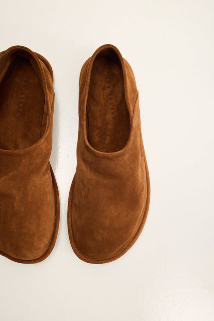 Men's Lambskin Suede Espadrille - Brown | Ron Tomson