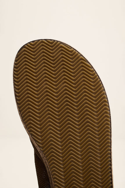 Men's Suede Espadrilles with Italian Rubber Sole - Black | Ron Tomson