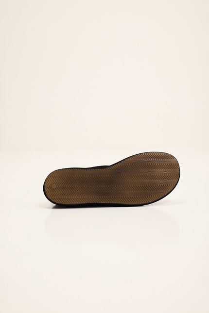 Men's Suede Espadrilles with Italian Rubber Sole - Black | Ron Tomson