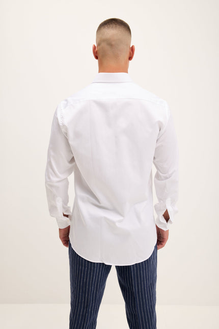 Men's Spread Collar Dress Shirt - Optic White | Ron Tomson
